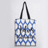 Blue & White Printed Tote Bag
