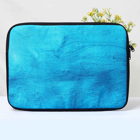 Blue with Black Shade Printed Laptop Sleeve/Cover 15 inch