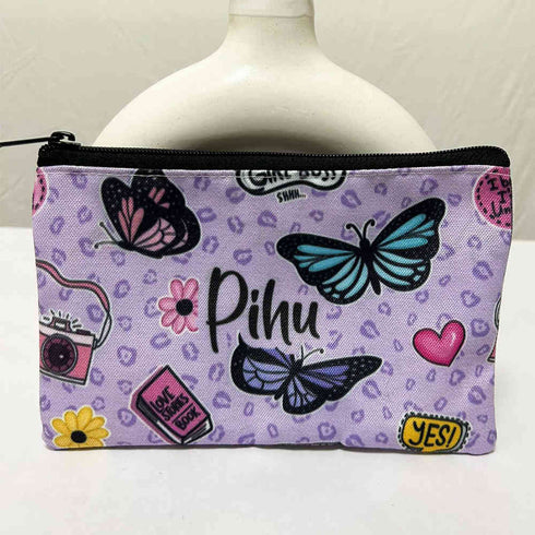 Butterfly Printed Kids Personalised Wet Pouch