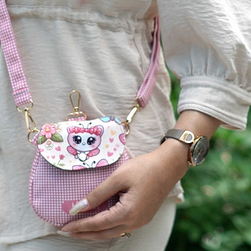 Personalised Butterfly Printed Sling Bags for Kids