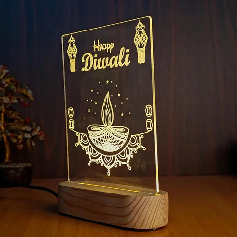 Happy Diwali Diya Lamp