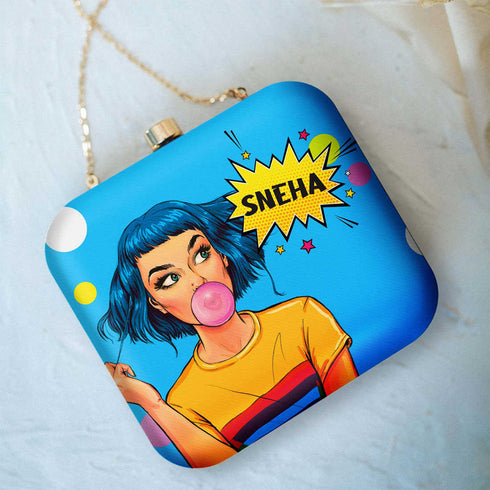 Designer Customized Clutch with Name - Uncommongifts.in