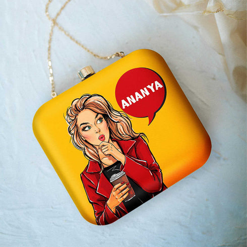 Designers Customized Clutch with Name - Uncommongifts.in