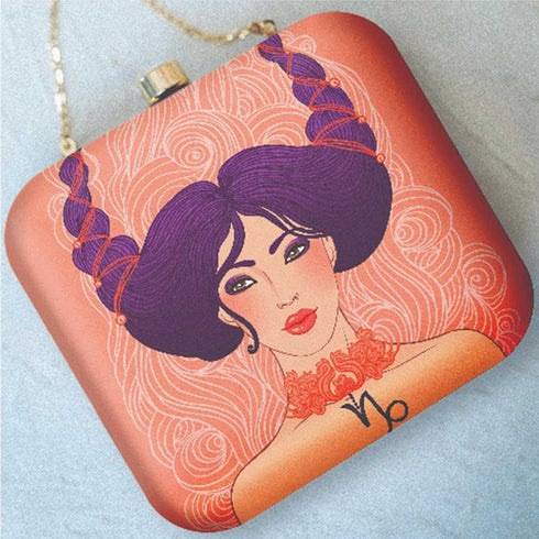 Capricorn Sun Sign Customized Clutch with Name - Uncommongifts.in