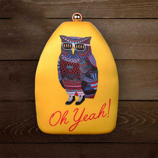 Oh Yeah Owl Printed customized Clutch - Uncommongifts.in