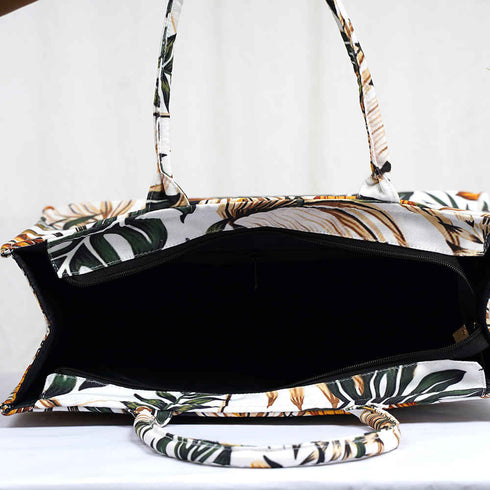 Personalised Leaf's Printed Box Bag