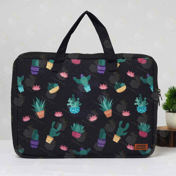 Cactus Printed Canvas Laptop Bag - 15.6 inch