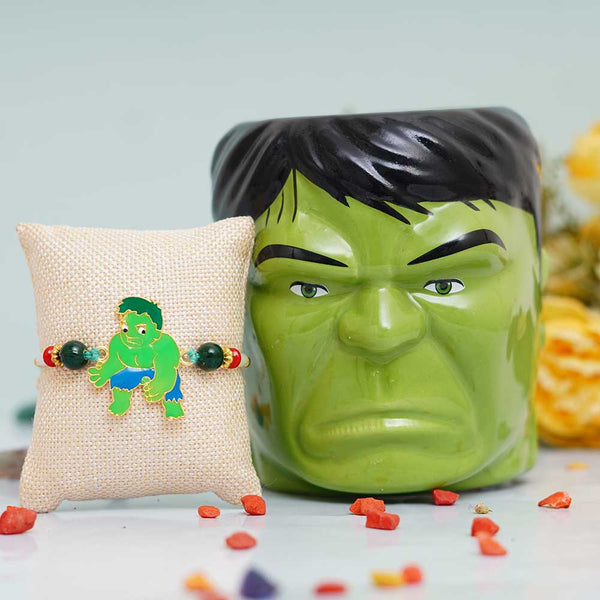 Cartoon Rakhi & Cup Gift Combo For Kids