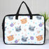 Cats Faces Printed Canvas Laptop Bag - 15.6 inch