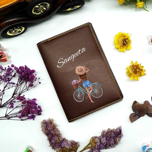 Charming Journeys Personalized Girl's Passport Holder - Black