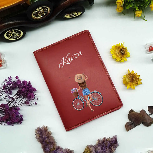 Charming Journeys Personalized Girl's Passport Holder - Black