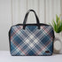 Check Pattern Printed Canvas and PU Laptop Bag - Uncommongifts.in