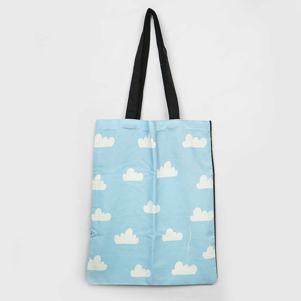 Clouds Printed Tote Bag