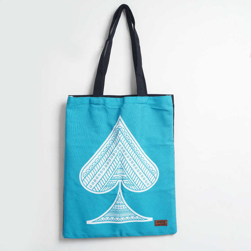 Club Shape Printed Tote Bag