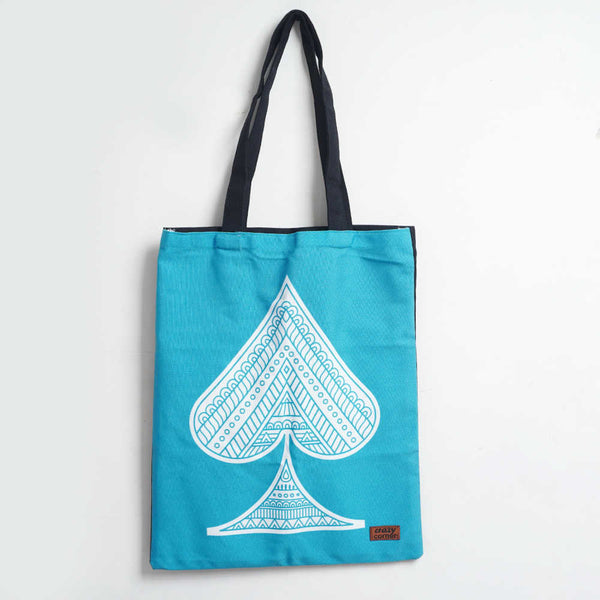 Club Shape Printed Tote Bag