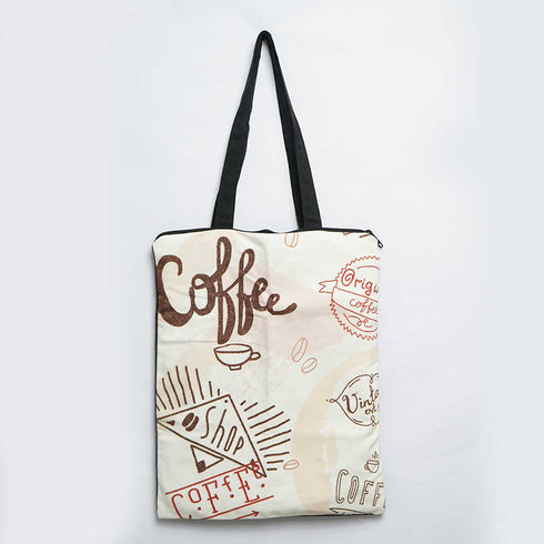 Coffee Printed Tote Bag