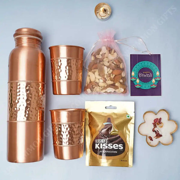 Copper Bottle Diwali Combo Hamper