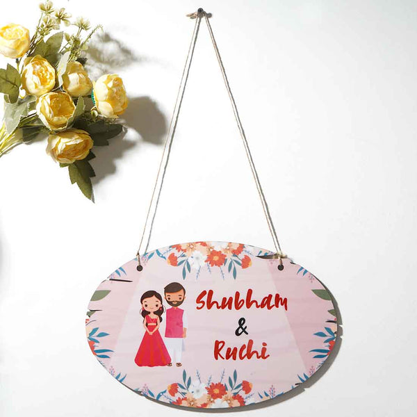 Couples Personalised Wall Hanging - Uncommongifts.in
