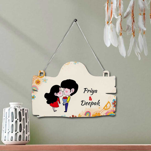 Couples Personalised Wall Hanging - Uncommongifts.in