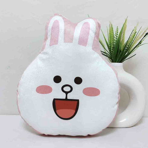 Crazy Corner Bunny Face Shape Velvet Plush Pillow