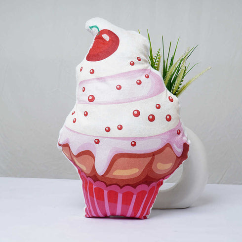 Crazy Corner Cupcake Shape Velvet Plush Pillow