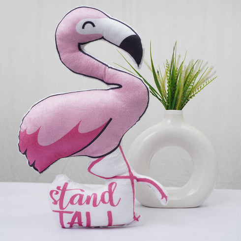 Crazy Corner Flamingo Shape Pillow
