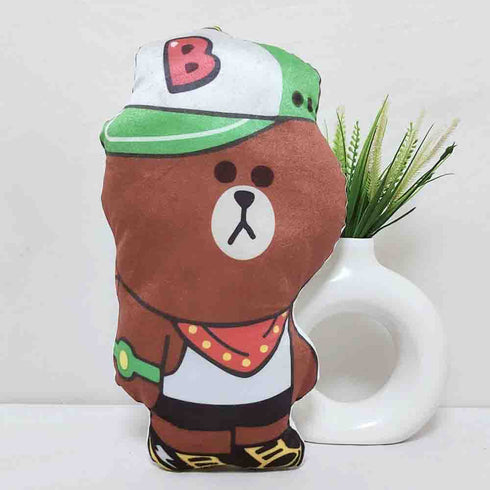 Crazy Corner Teddy Shape Velvet Plush Pillow