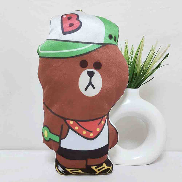 Crazy Corner Teddy Shape Velvet Plush Pillow