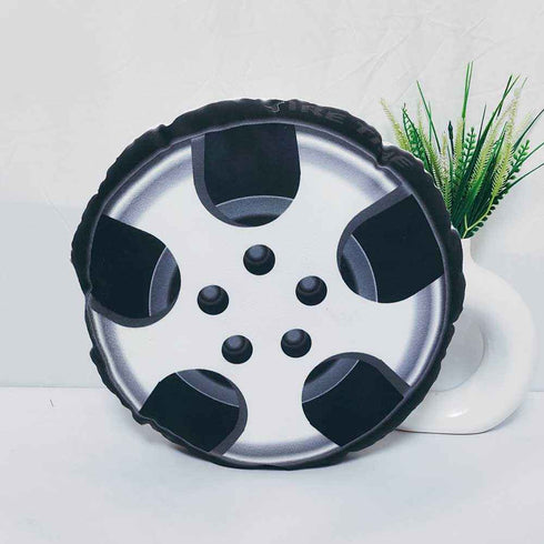 Crazy Corner Tire Shape Velvet Plush Pillow