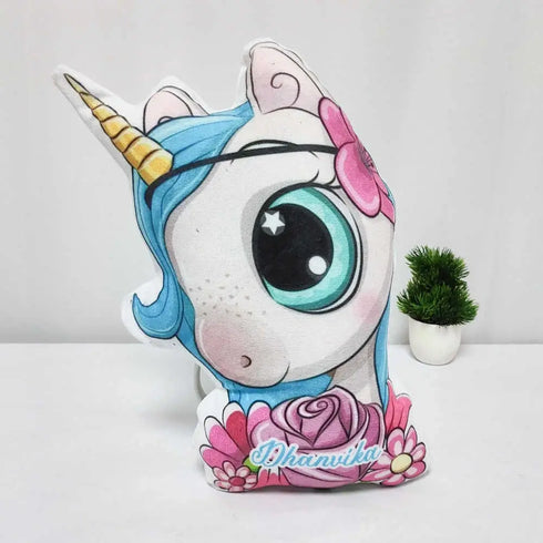 Crazy Corner Unicorn Velvet Plush Pillow for Kids