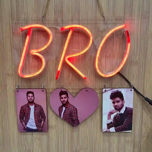 Custom Rakhi Neon Lights Frames