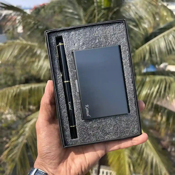 Customised Pen with Card Holder Combo