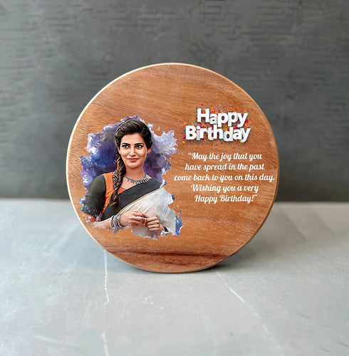 Customised Round Wooden Artistic Photo Frames