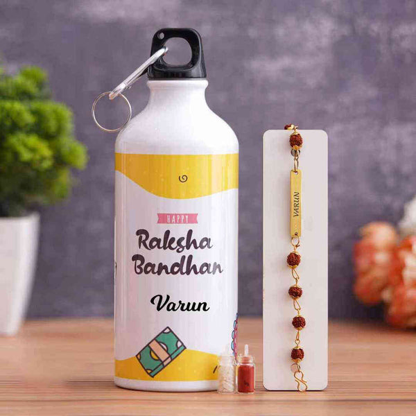 Customize Rudhraksh Rakhi Combo Gift Set