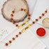 Customize Rudraksh Chain Rakhi Set of 2
