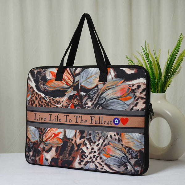 Customized Animal Printed Canvas Laptop Bag - Uncommongifts.in