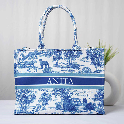Customized Animal Printed Oversized Shopper Box Bag