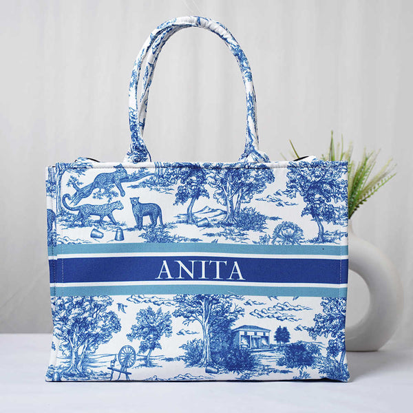 Customized Animal Printed Oversized Shopper Box Bag
