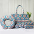 Customized Ethnic Motifs Blue Floral Printed Combo Gift Set - Uncommongifts.in