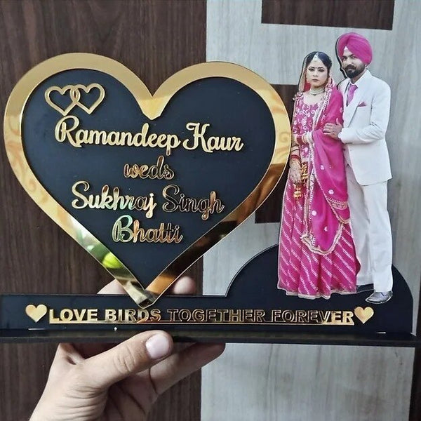 Customized Heart Name Table Top