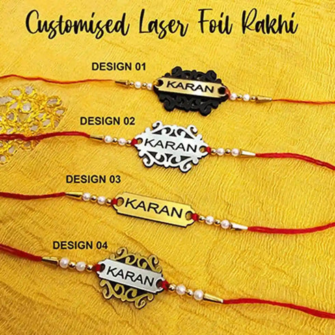 Customized Laser Foil Rakhi
