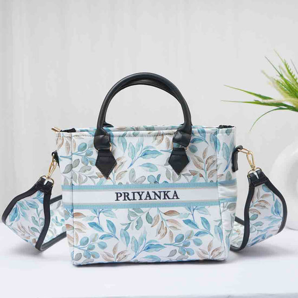 Customized Leaf's Printed Canvas Sling Bag - Uncommongifts.in
