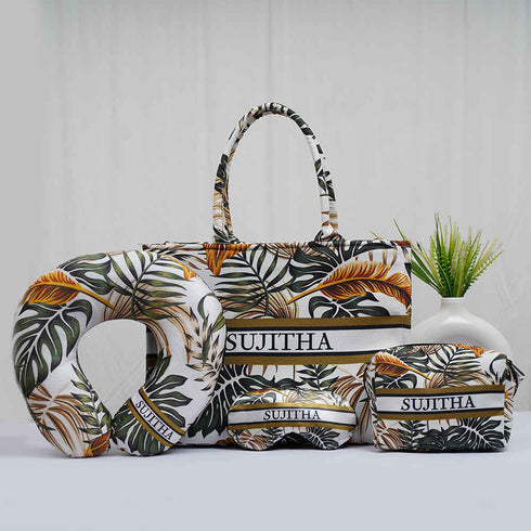 Customized Leaf's Printed Combo Gift Set