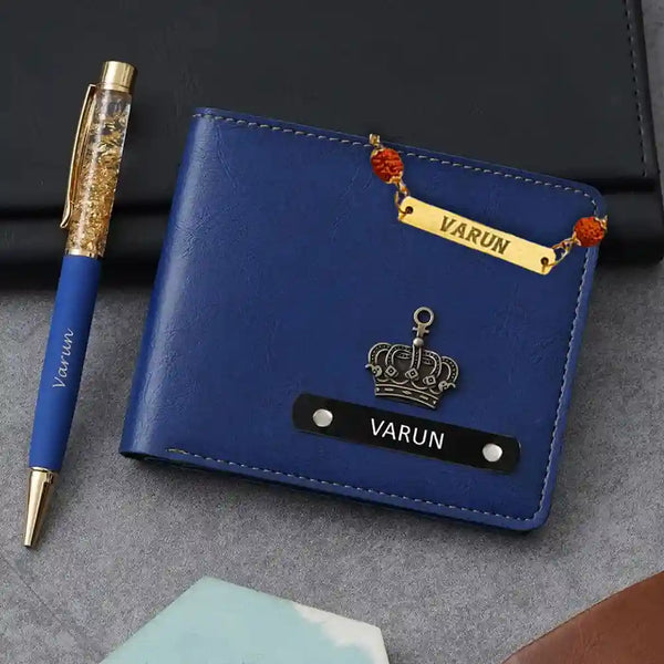 Customized Men's Wallet Rakhi Combo