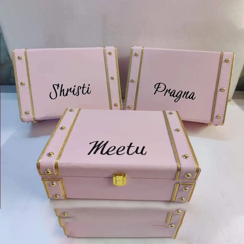 Customized Trunk Box With One Name - Pink