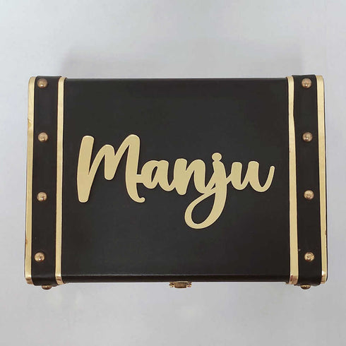 Customized Trunk Box With One Name - Black