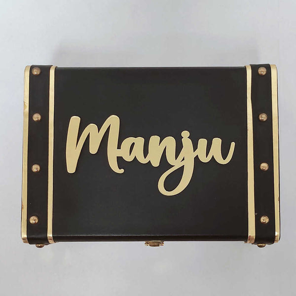 Customized Trunk Box With One Name - Black