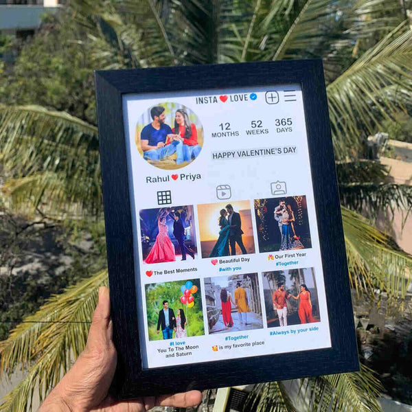 Customized Valentines Day Couple Love Photo Frame