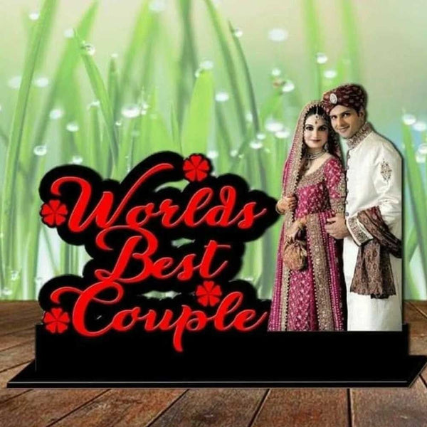 Customized World Best Couple Table Top Cutout
