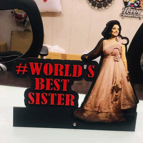 Customized World's Best Sister Table Top Cutout